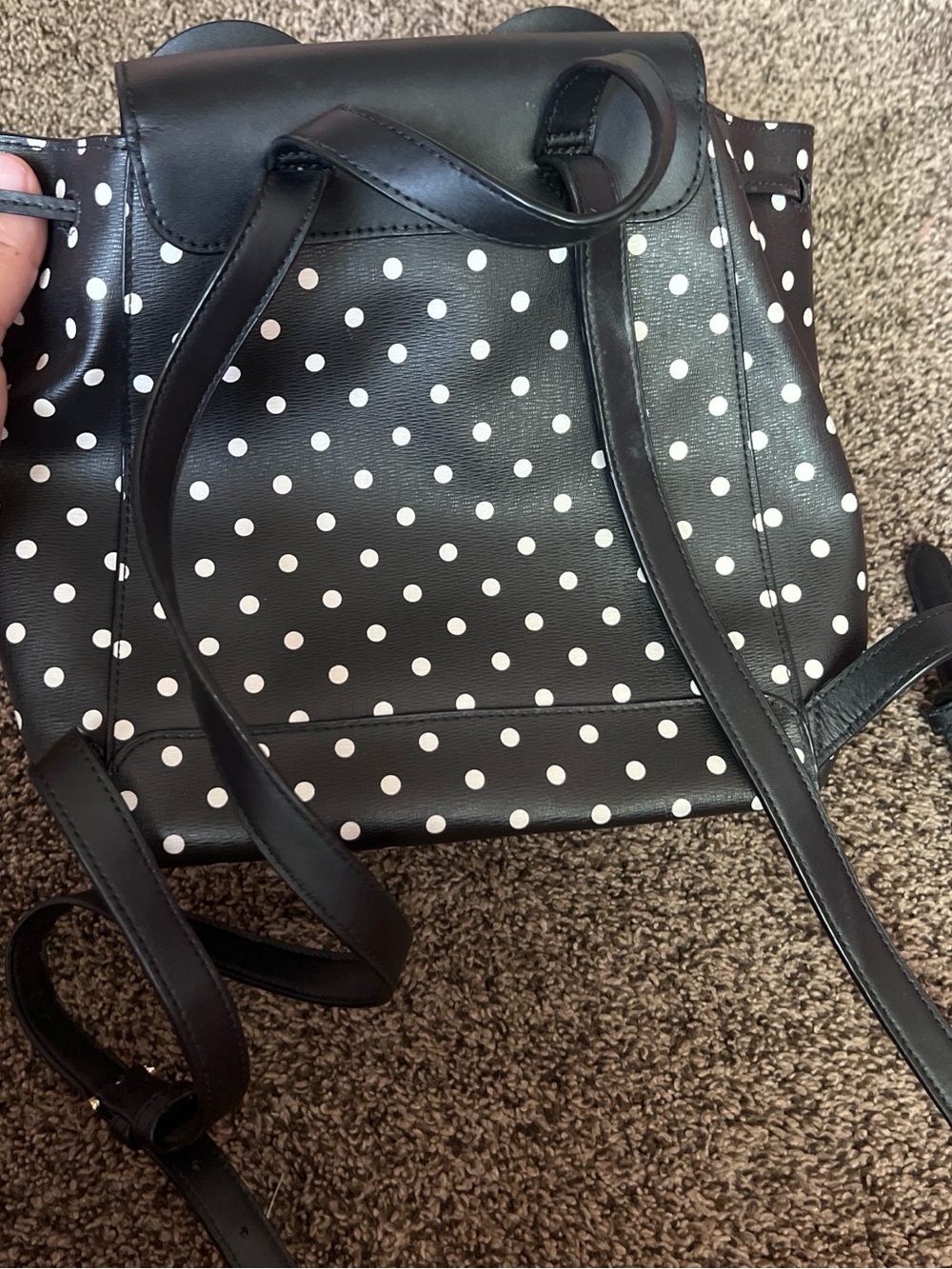 kate spade Black & Red Minnie Bow Polka Dot Backpack - Picture 2 of 4